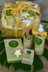Hawaiian spa gift basket